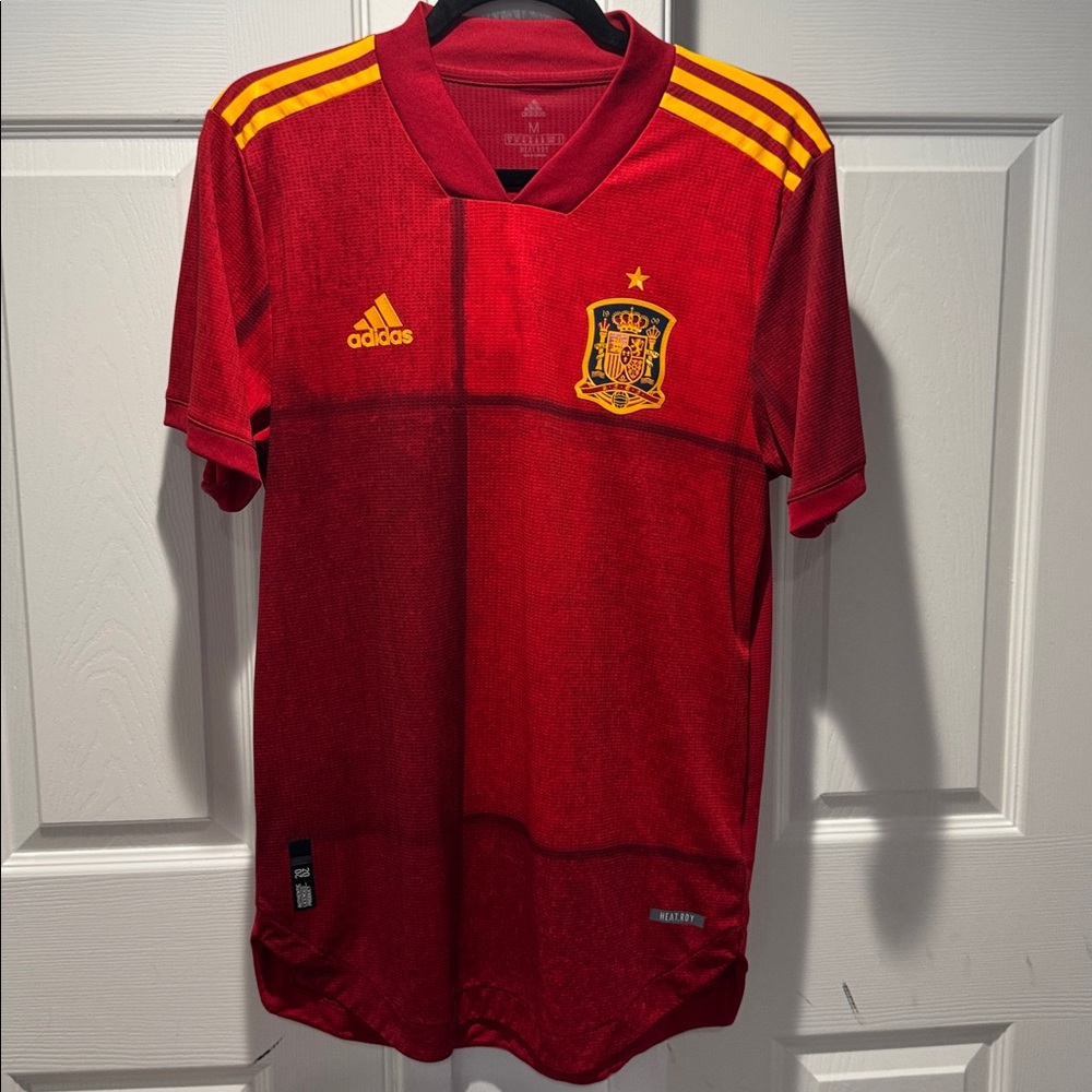 Adidas Red and Yellow Soccer Jersey